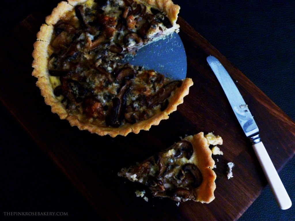 Mushroom & Blue Cheese Tart 1 - The Pink Rose Bakery