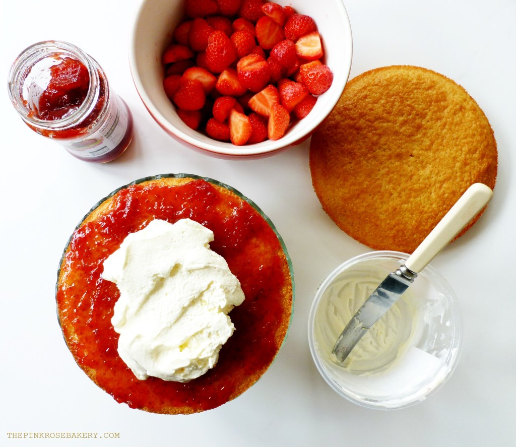 Strawberry Victoria Sponge 2 - The Pink Rose Bakery