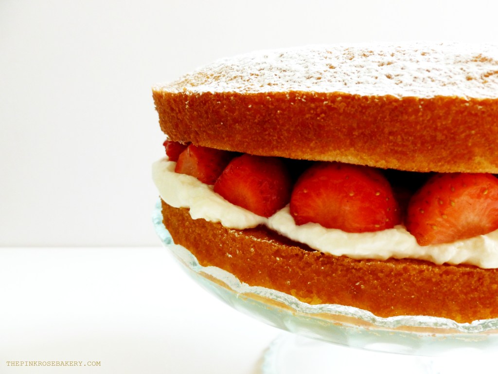 Strawberry Victoria Sponge 3 - The Pink Rose Bakery