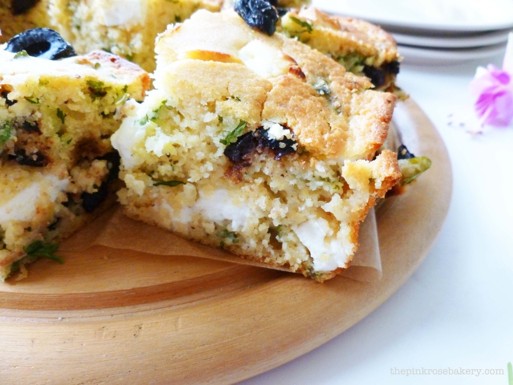 Feta, Olive & Coriander Corn Bread 2 - The Pink Rose Bakery