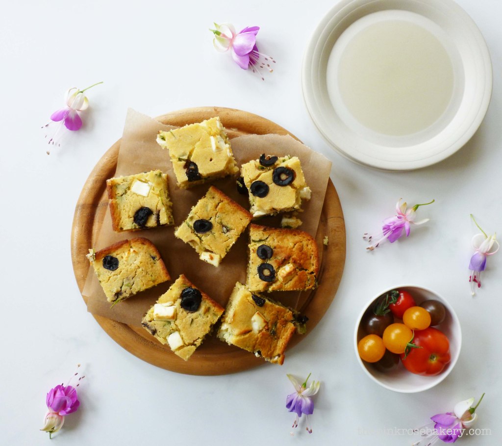 Feta, Olive & Coriander Corn Bread 3 - The Pink Rose Bakery