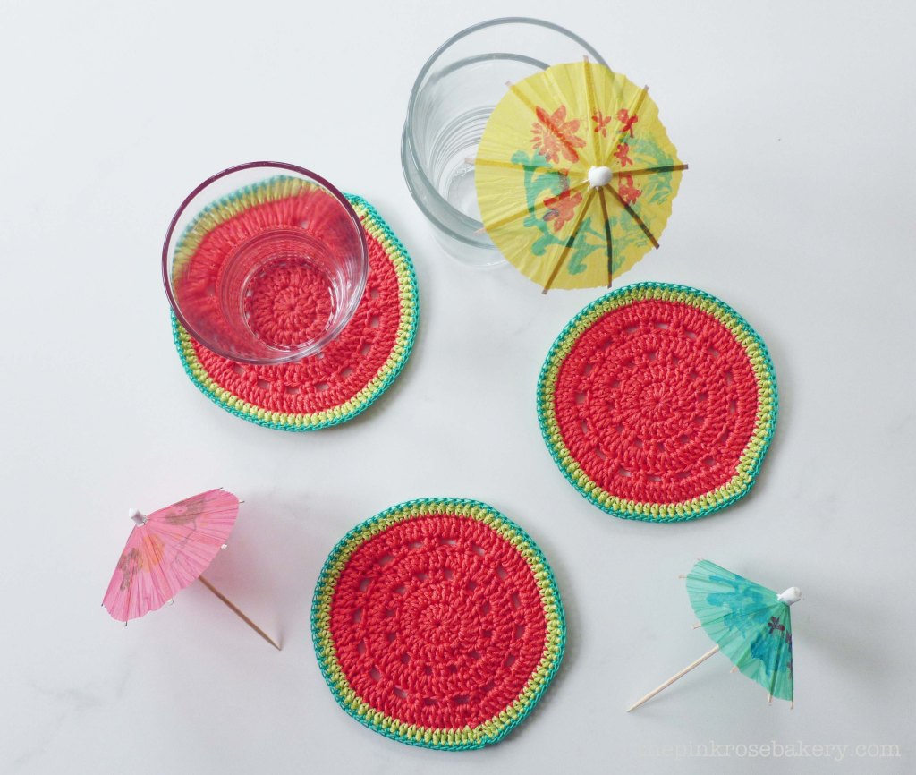 watermelon coasters 3 - the pink rose bakery
