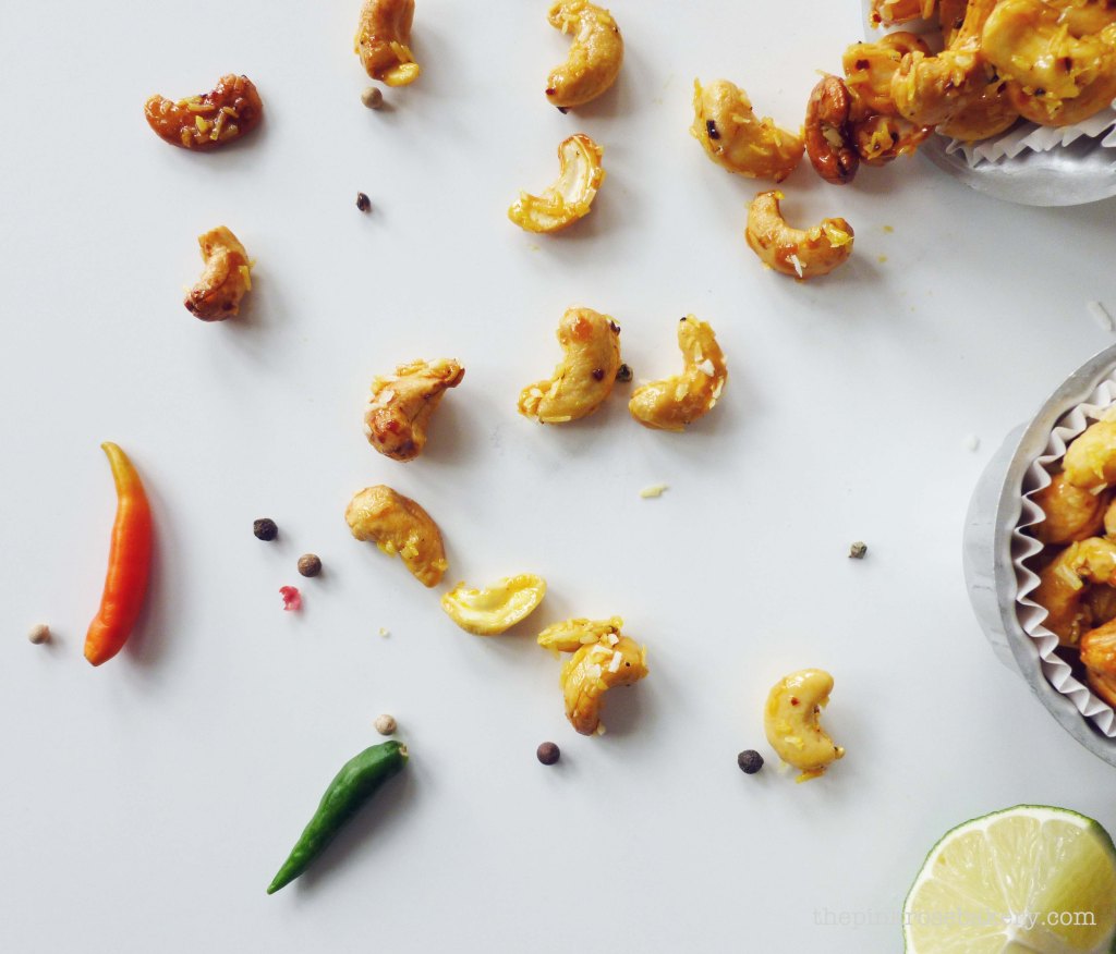 Sticky Spicy Cashews