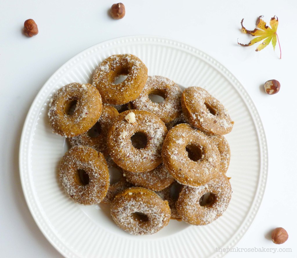 pumpkin & hazelnut mini doughnuts 4 - the pink rose bakery