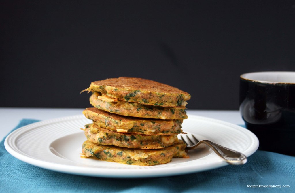 Carrot, Spinach & Cheese Buckwheat Pancakes 2 | The Pink Rose Bakery