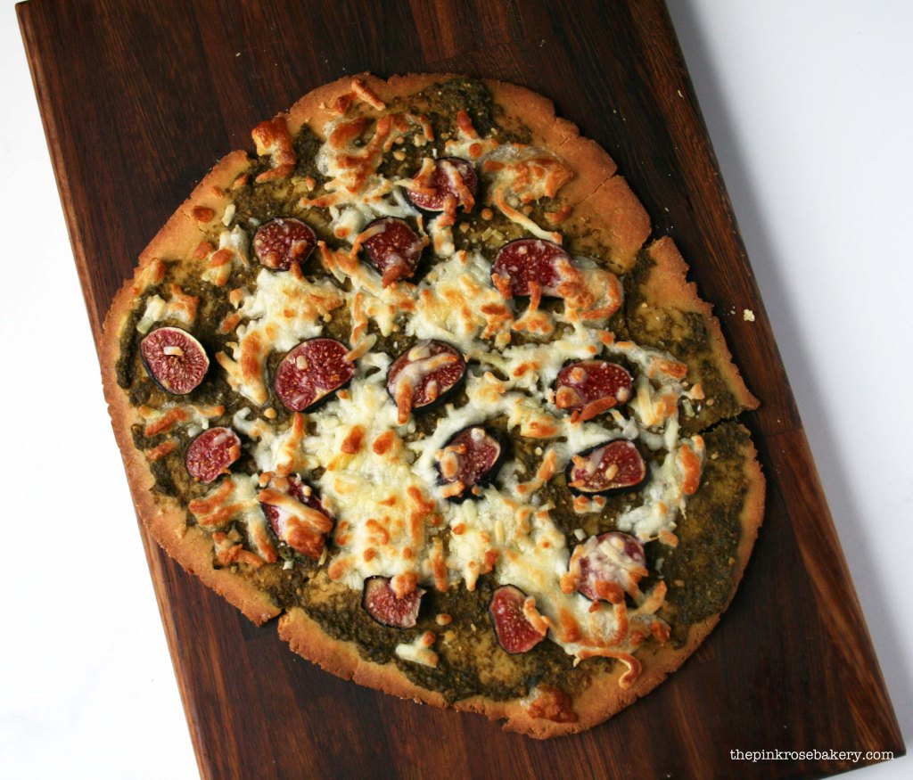 Pesto, Fig & Mozarella Pizza 1 | The Pink Rose Bakery