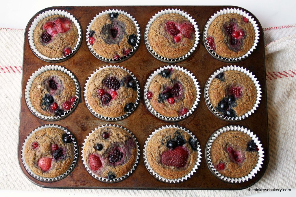 Flaxmeal Breakfast Muffins {gluten free} in tray | the pink rose bakery
