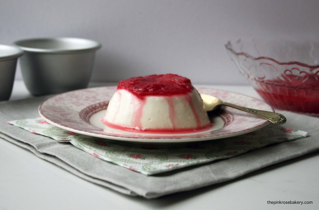skinny pannacotta with rhubarb 2 | the pink rose bakery