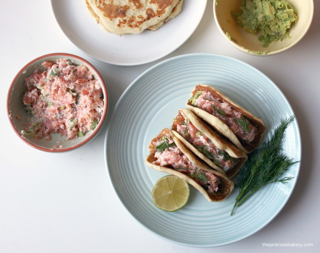 Smoked Salmon with Potato Tacos {gluten free & dairy free} 1 | The Pink Rose Bakery