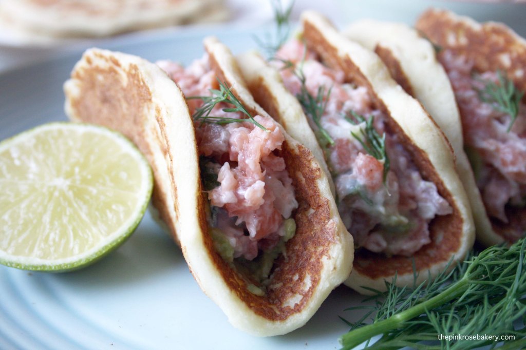 Smoked Salmon with Potato Tacos {gluten free & dairy free} 2 | The Pink Rose Bakery