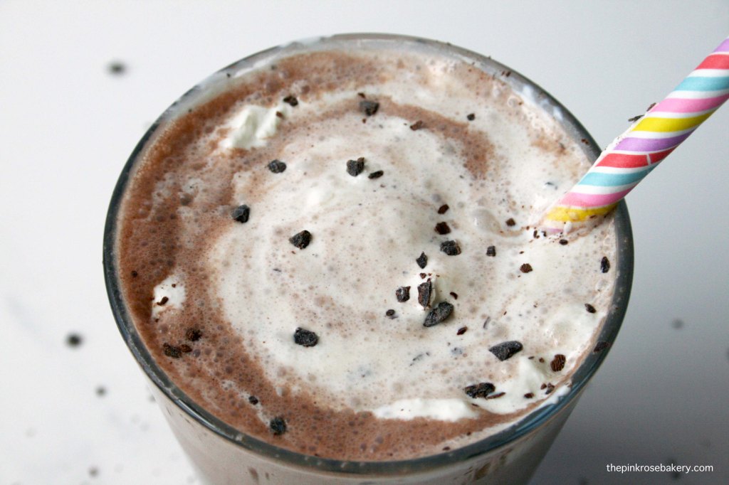 Chocolate Almond Milkshake - dairy free or full of dairy, your choice! | The Pink Rose Bakery