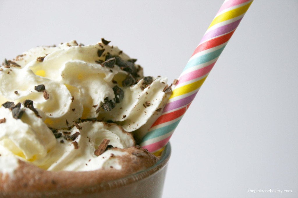 Chocolate Almond Milkshake - dairy free or full of dairy, your choice! | The Pink Rose Bakery