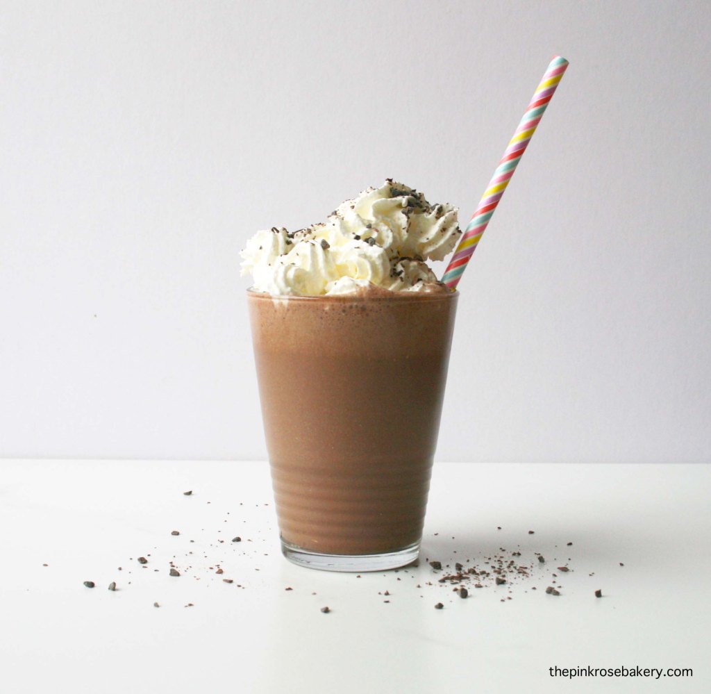 Chocolate Almond Milkshake - dairy free or full of dairy, your choice! | The Pink Rose Bakery