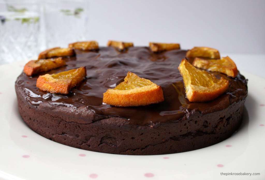 Chocolate Orange Truffle Cake - flour-less and grain free | The Pink Rose Bakery