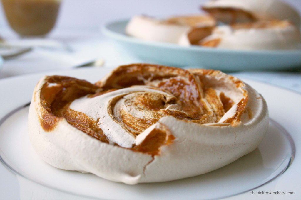 Salted Honey Caramel Meringues (dairy free & gluten free) | The Pink Rose Bakery