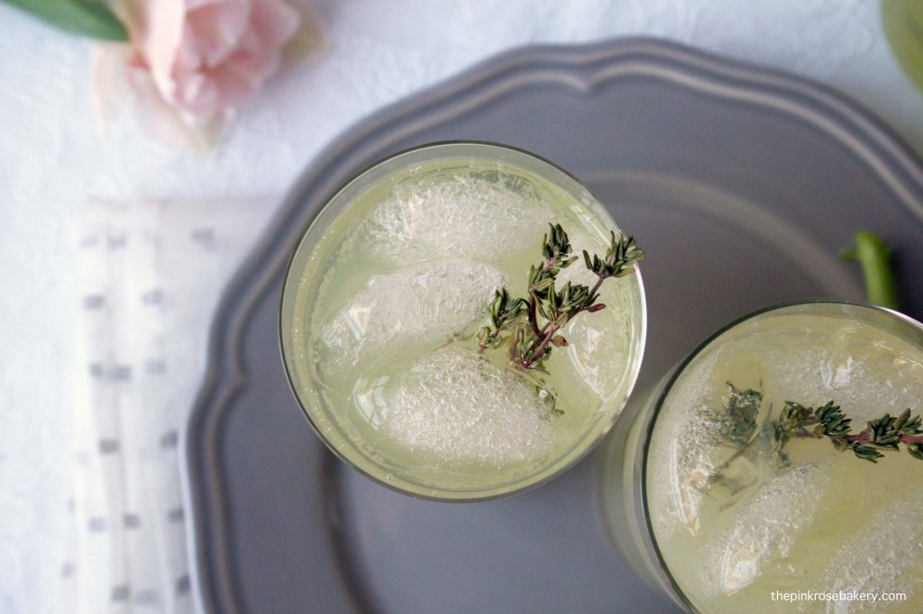 Limoncello Thyme Fizz | The Pink Rose Bakery