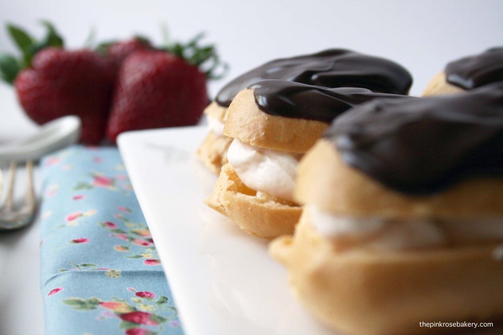 Strawberry Cream Choux Puffs (gluten free) | The Pink Rose Bakery