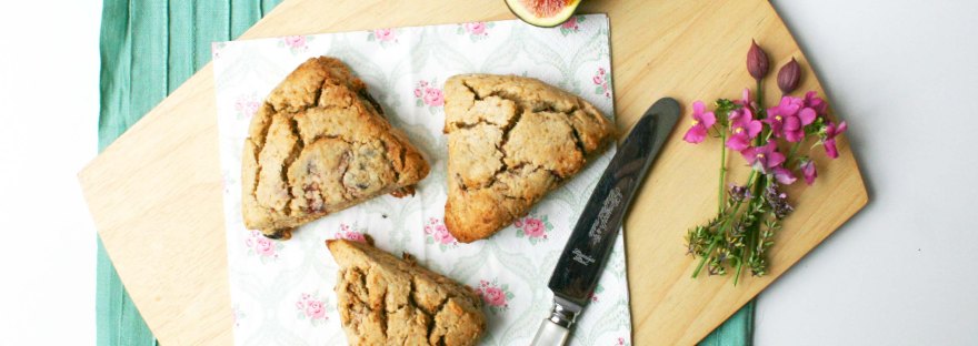 Roasted Fig & Vanilla Scones {gluten free} | The Pink Rose Bakery