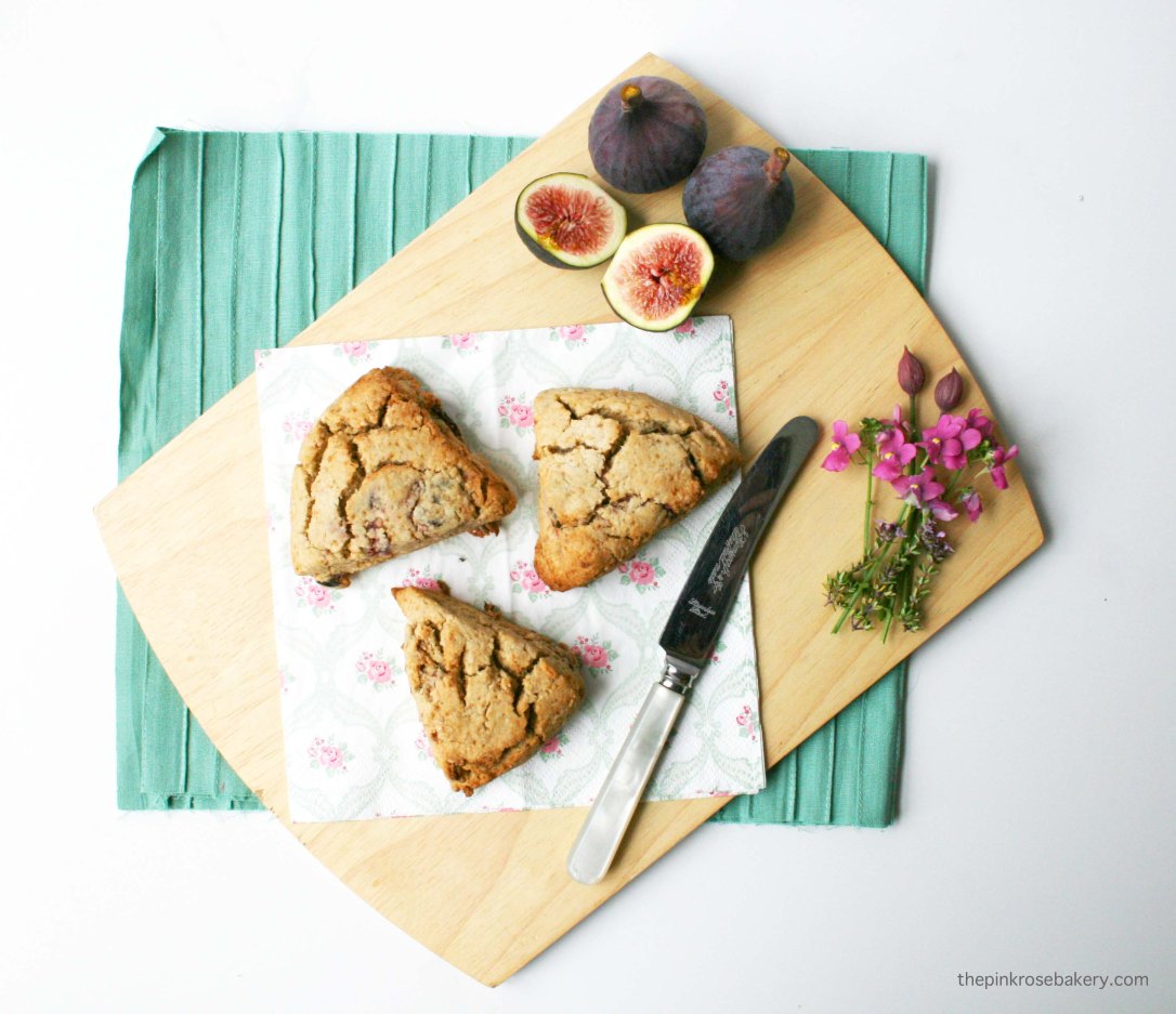 Roasted Fig & Vanilla Scones {gluten free} | The Pink Rose Bakery