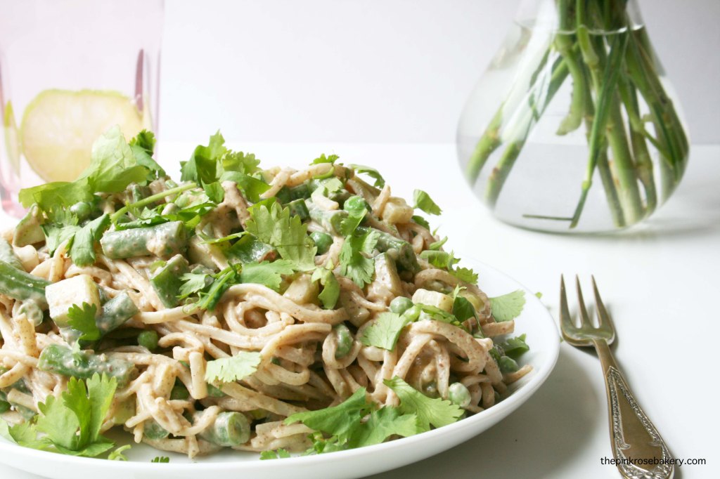 Quick & Easy Satay Noodles {gluten free and dairy free} | The Pink Rose Bakery