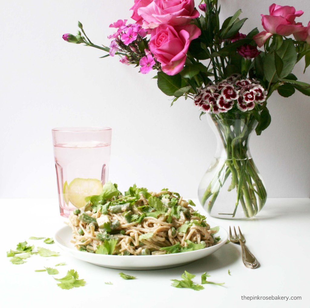 Quick & Easy Satay Noodles {gluten free and dairy free} | The Pink Rose Bakery