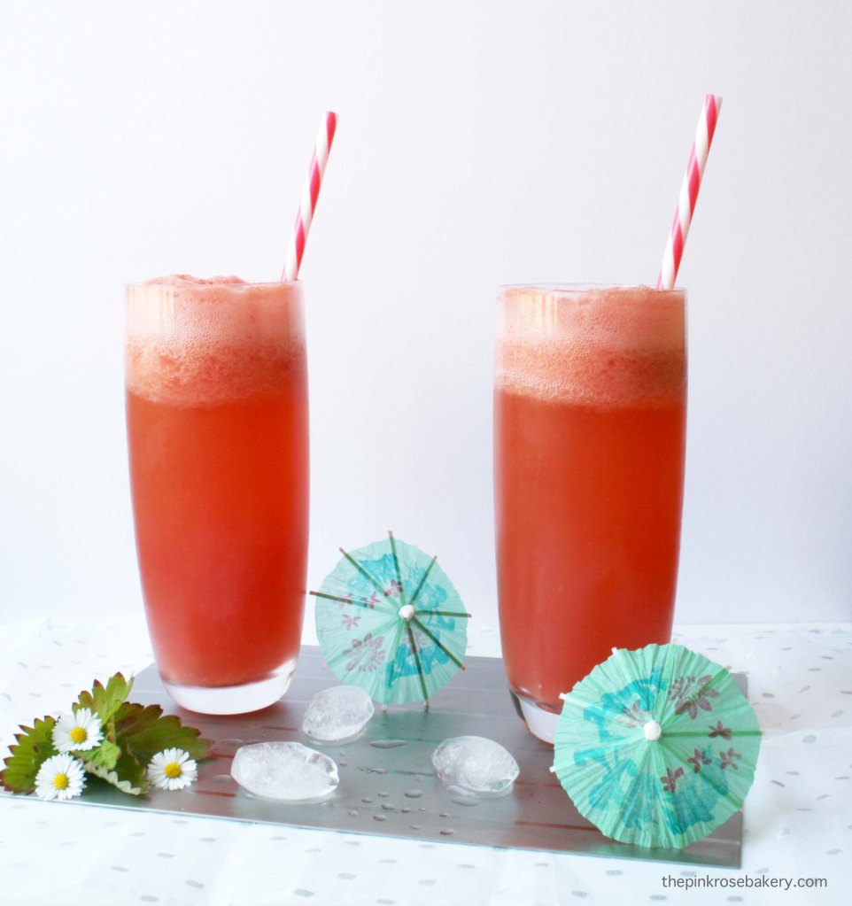 Watermelon Ginger Fizz - only 3 ingredients & very refreshing! | The Pink Rose Bakery