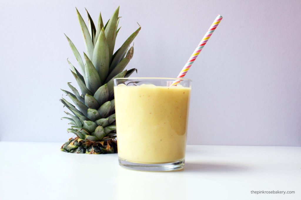 Pineapple & Mango Coconut Milkshake {dairy free} | The Pink Rose Bakery