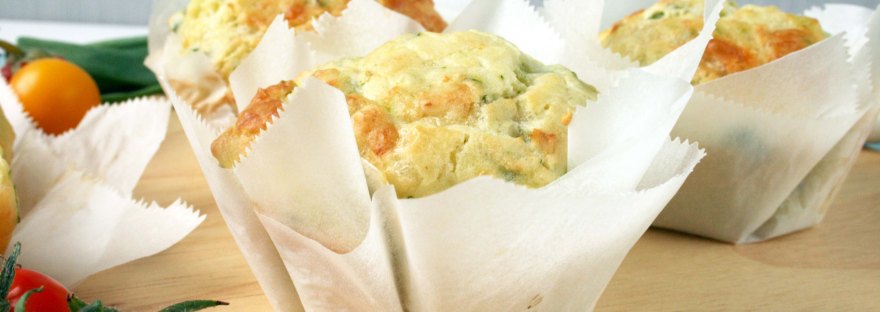 Courgette & Salad Onion Muffins {gluten-free} | The Pink Rose Bakery