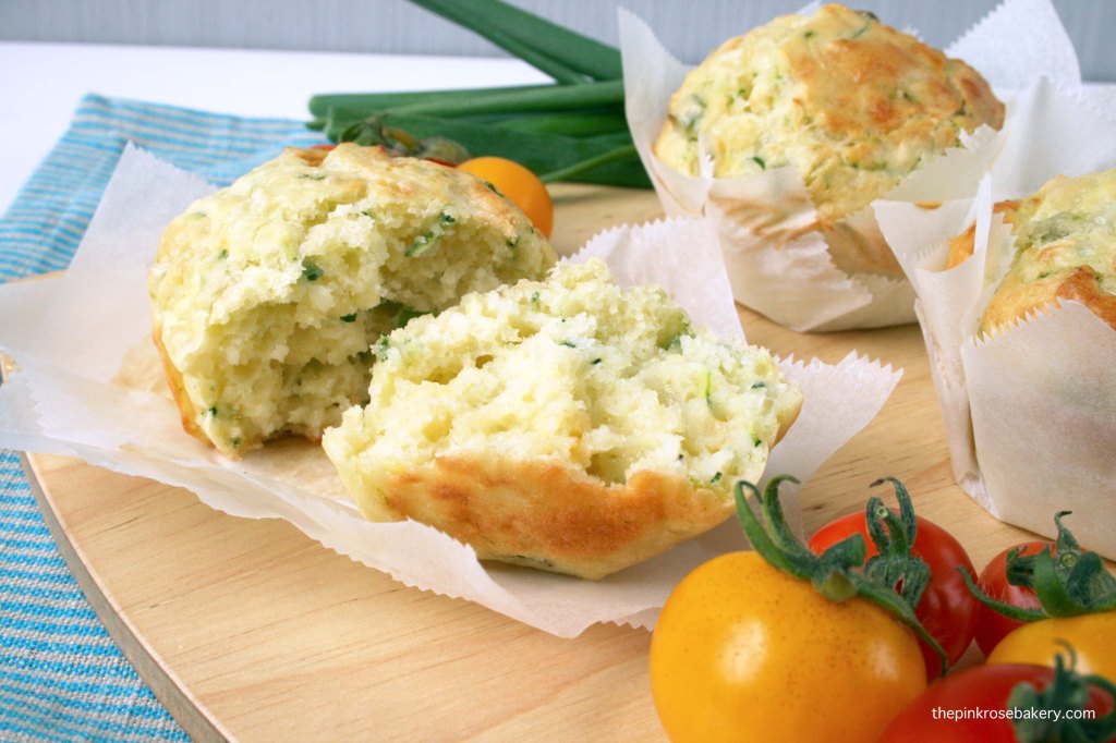 Courgette & Salad Onion Muffins {gluten-free} | The Pink Rose Bakery