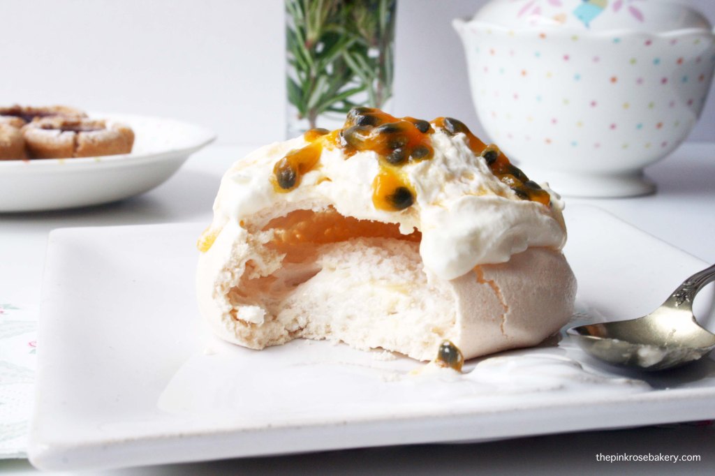 Passion Meringues with Coconut Cream {gluten free & dairy free} | The Pink Rose Bakery