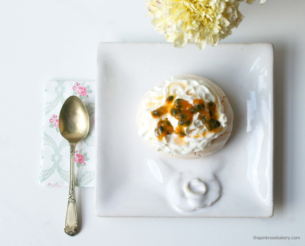 Passion Meringues with Coconut Cream {gluten free & dairy free} | The Pink Rose Bakery