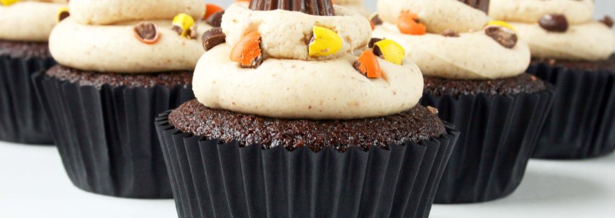 Peanut Butter Cup Cupcakes {gluten free} | The Pink Rose Bakery