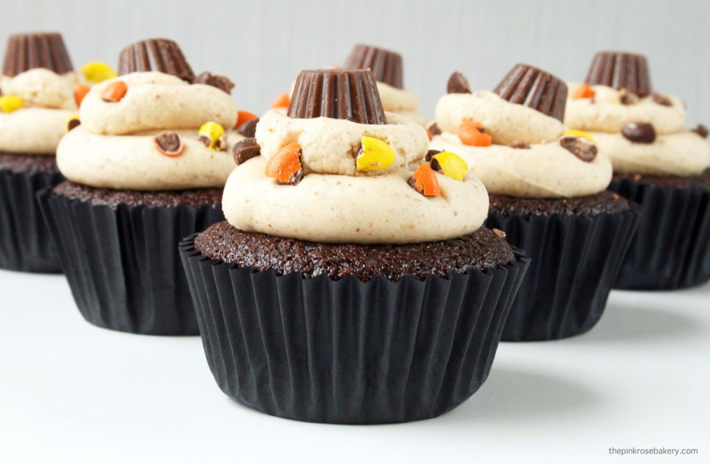 Peanut Butter Cup Cupcakes {gluten free} | The Pink Rose Bakery