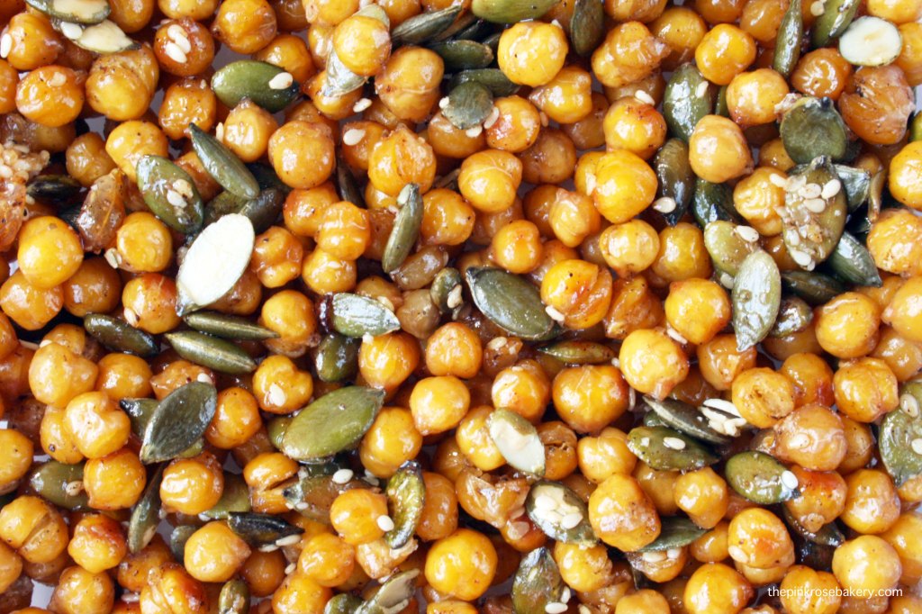 Roasted Chickpeas & Seeds + A Cheeky Tipple! | The Pink Rose Bakery