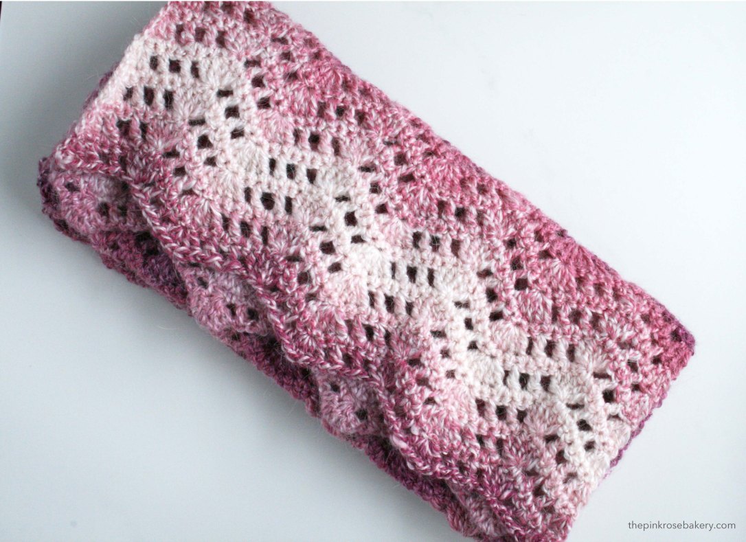 Simple Crochet Scarf | The Pink Rose Bakery