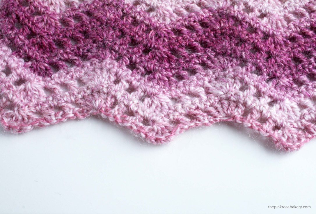 Simple Crochet Scarf | The Pink Rose Bakery