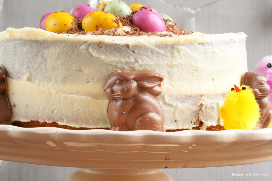 Easter Nest Cake with Guardian Bunnies {gluten free} | The Pink Rose Bakery
